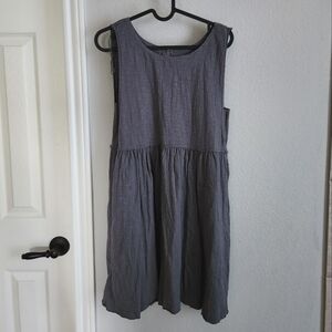Riffraff Dark Grey Linen Dress